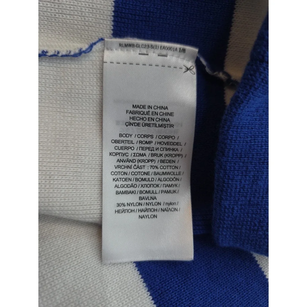 Lauren Ralph Lauren Striped Skirt SP Combed Cotton-Blend Skirt Blue White